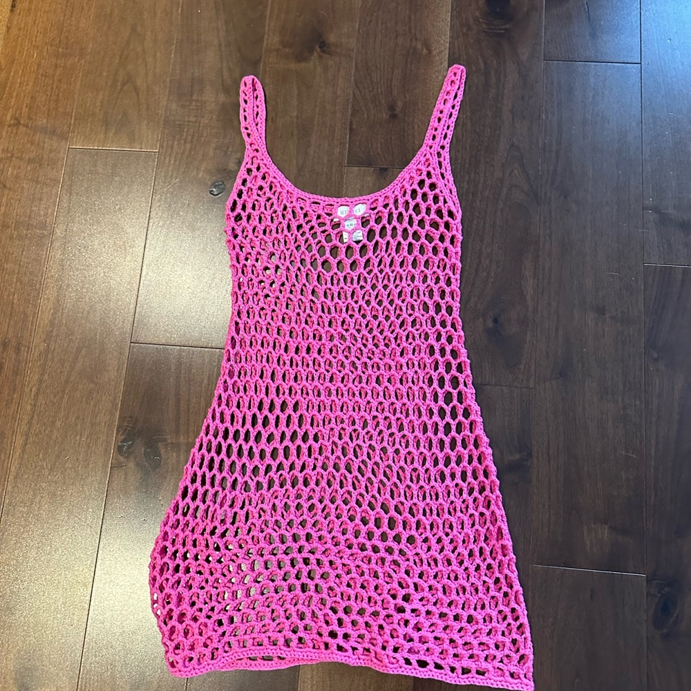 Meshki pink mini coverup dress - Picture 1 of 2